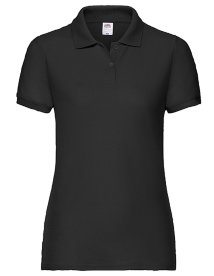 Fruit of the Loom Lady Fit 65/35 Polo, schwarz