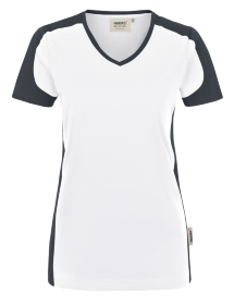 HAKRO Damen V-Shirt 190 Contrast