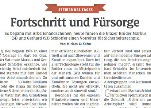 NEWSFLASH: 50 Jahre Sicherheit am Arbeitsplatz