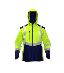 BoSafety Warnschutz Softshelljacke TRANSFORMER 2in1