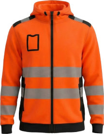BoSafety Warnschutz Kapuzen-Sweatjacke DELAVER Kl.3
