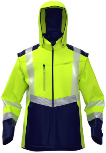 BoSafety Warnschutz Softshelljacke TRANSFORMER 2in1 BoSafety Warnschutz Softshelljacke TRANSFORMER 2in1