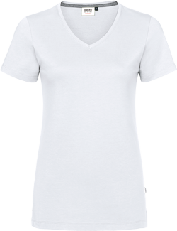 Hakro® Damen V-Shirt Cotton-Tec 169 / weiß