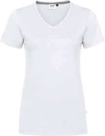 Hakro® Damen V-Shirt Cotton-Tec 169 / weiß