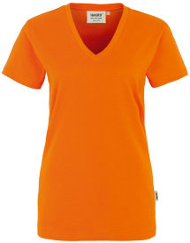HAKRO Damen V-Shirt Classic 126, orange
