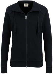 HAKRO Damen Sweatjacke 406 College, schwarz