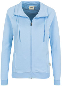 HAKRO Damen Sweatjacke 406 College, eisblau