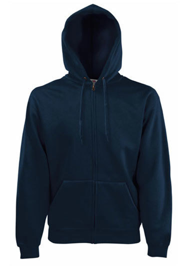 Fruit of the Loom Sweater mit Kapuze und Zip, deepnavy