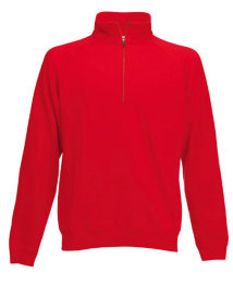 Fruit of the Loom Sweater Zip-Neck, rot