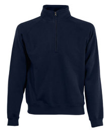 Fruit of the Loom Sweater Zip-Neck, deep navy