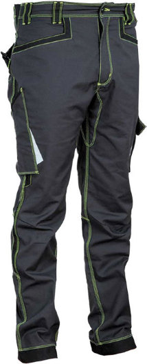 COFRA Stretch-Bundhose Barrerio, anthrazit/grün