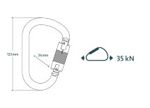 MSA Stahlkarabiner für Dreibein Workman, 25 mm Öffnung