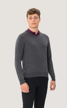 HAKRO V-Pullover 144 Merino