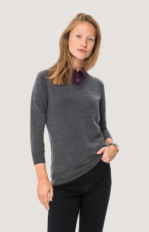 HAKRO Damen V-Pullover 134 Merino