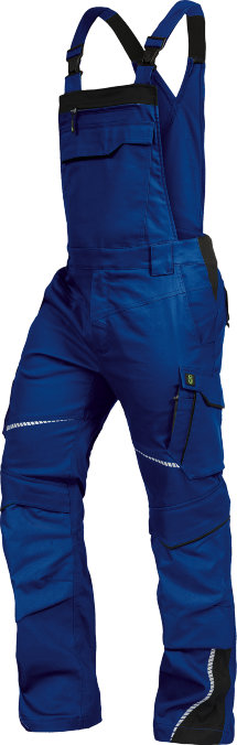 Leibwächter Latzhose FLEX-Line, kornblau/schwarz