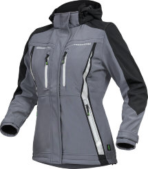 Leibwächter Damen Softshelljacke FLEX-Line, grau/schwarz