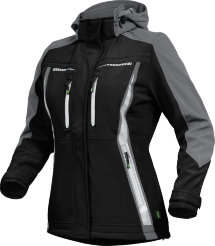 Leibwächter Damen Softshelljacke FLEX-Line, schwarz/grau