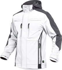 Leibwächter Softshelljacke FLEX-Line, weiß/grau