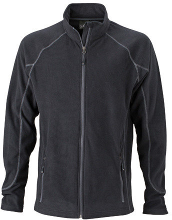 Fleecejacke Structure, schwarz/grau