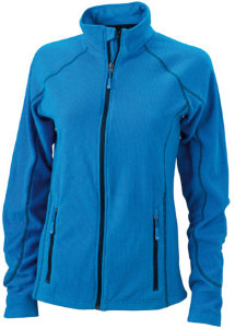 Damen Fleecejacke Structure, aqua/navy