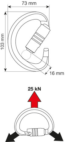 CAMP Safety Karabiner TRIAD 3LOCK